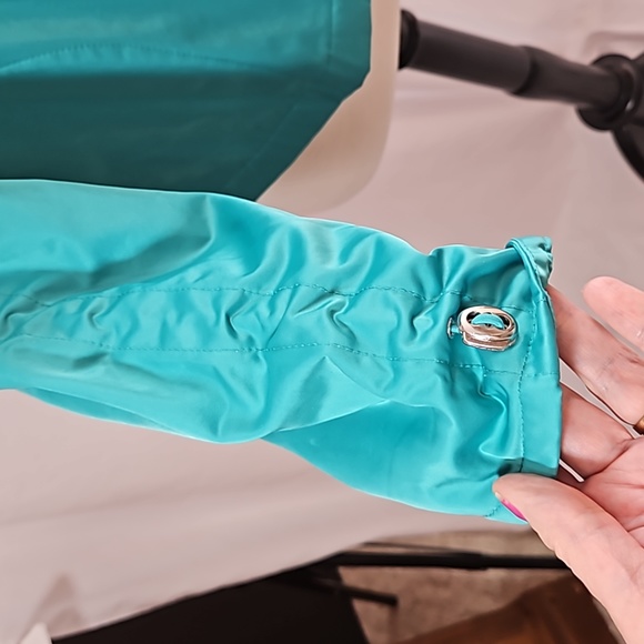 Chicos Turqoise front zip jacket L EUC - Picture 4 of 12